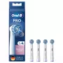 Dantų šepetėlių galvutės Oral-B Sensitive Clean 4 vnt. Balta