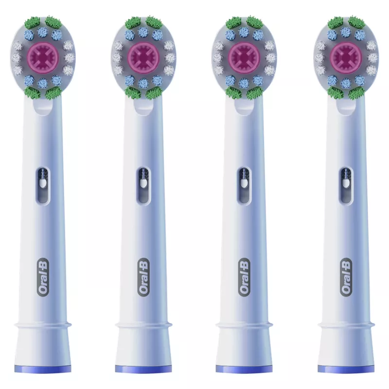 Dantų šepetėlių galvutės Oral-B 860960 4 vnt., baltos keičiamos galvutės