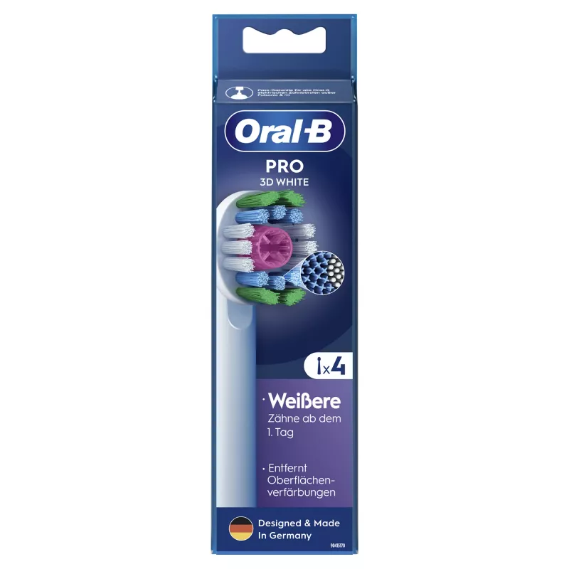 Dantų šepetėlių galvutės Oral-B 860960 4 vnt., baltos keičiamos galvutės