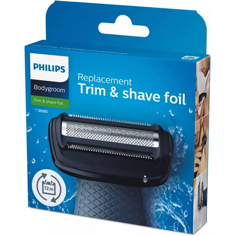 Philips Bodygroom pakaitinė plėvelė TT2000/43 atspari vandeniui pakaitinė plėvelė skutimo galvutė