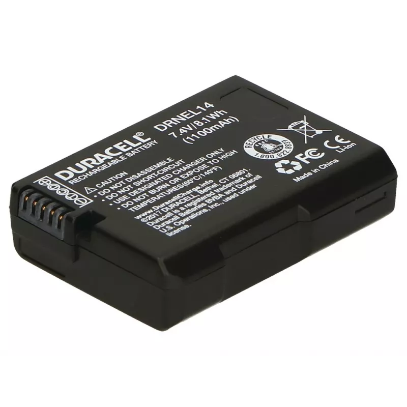 Duracell fotoaparato baterija – pakeičia Nikon EN-EL14 bateriją, 1100 mAh, 7,4 V, ličio jonų (Li-Ion)