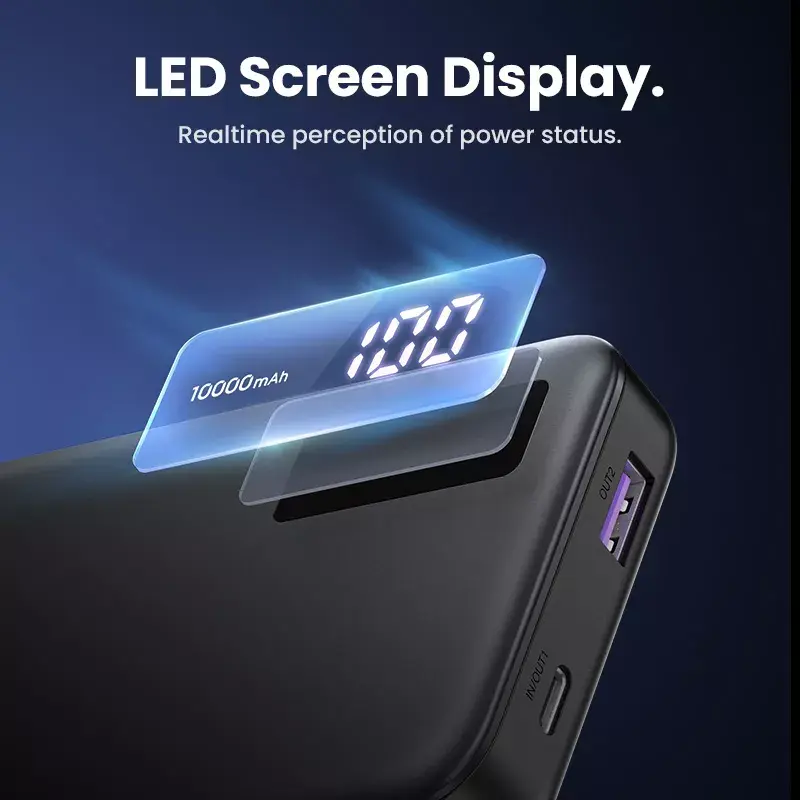 Ugreen 25742 išorinė baterija Lithium-Ion (Li-Ion) 10000 mAh juoda