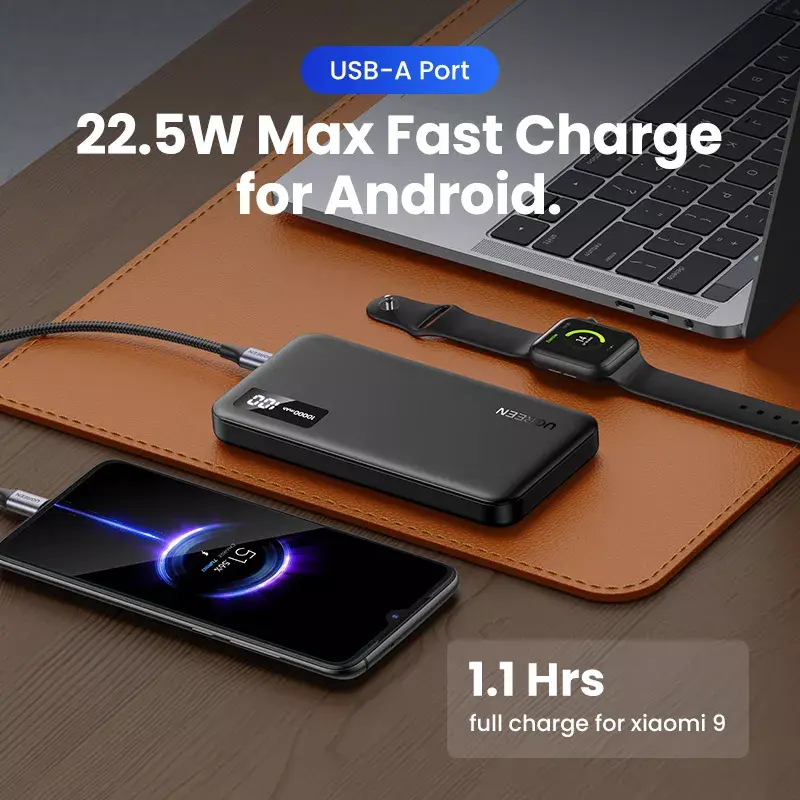 Ugreen 25742 išorinė baterija Lithium-Ion (Li-Ion) 10000 mAh juoda