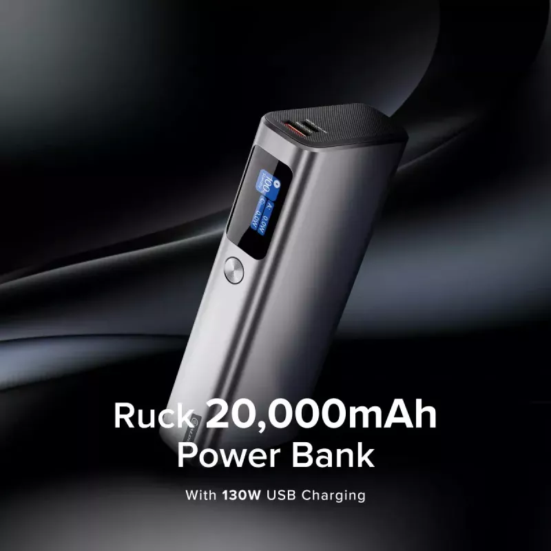 Išorinė baterija ALOGIC Ruck 20000mAh, 130W USB įkrovimas