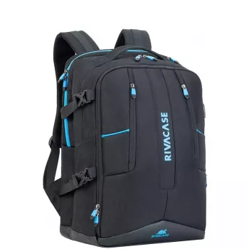 Kuprinės tipo dėklas Rivacase 7860 nešiojamiesiems kompiuteriams iki 43,9 cm (17,3 col.), poliesteris, juoda/mėlyna