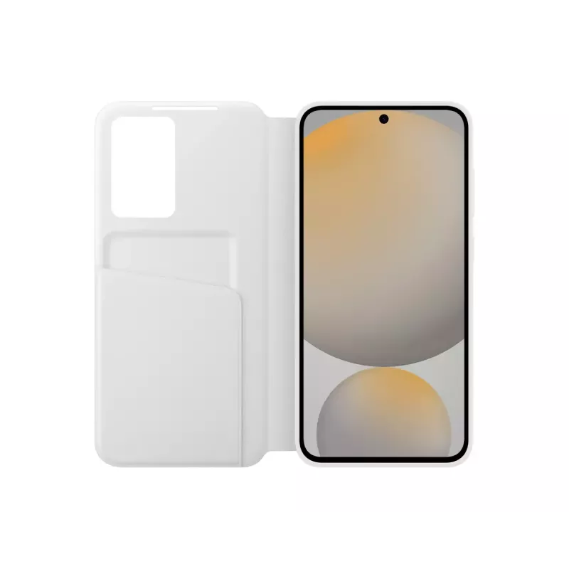 Piniginės tipo dėklas Samsung Galaxy S24 FE 6,7 colio baltas 1 kortelės kišenė
