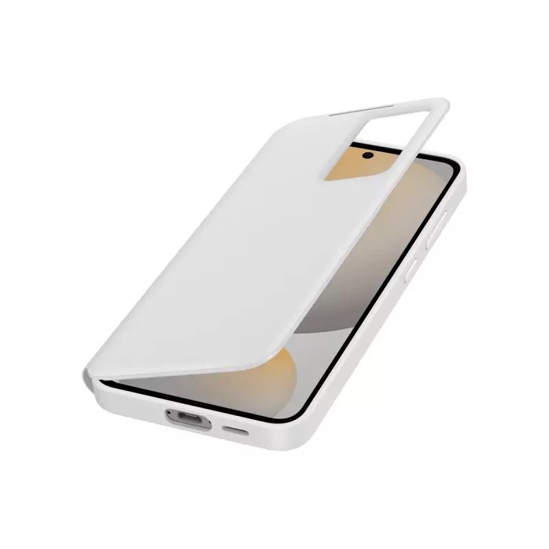 Piniginės tipo dėklas Samsung Galaxy S24 FE 6,7 colio baltas 1 kortelės kišenė