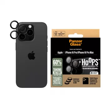 “PanzerGlass ® Hoops®” fotoaparato objektyvo apsauga juoda “iPhone 16 Pro | 16 Pro Max”