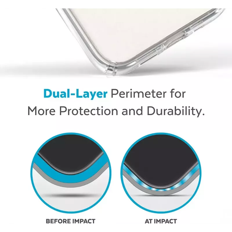 Speck Presidio Perfect Clear dėklas su MagSafe, skirtas iPhone 14 Plus