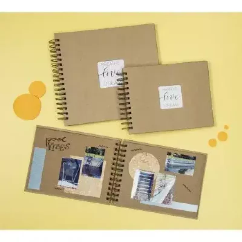 Hama Craft nuotraukų albumas, rudas, 80 lapų, 10 x 15, spiralinis įrišimas