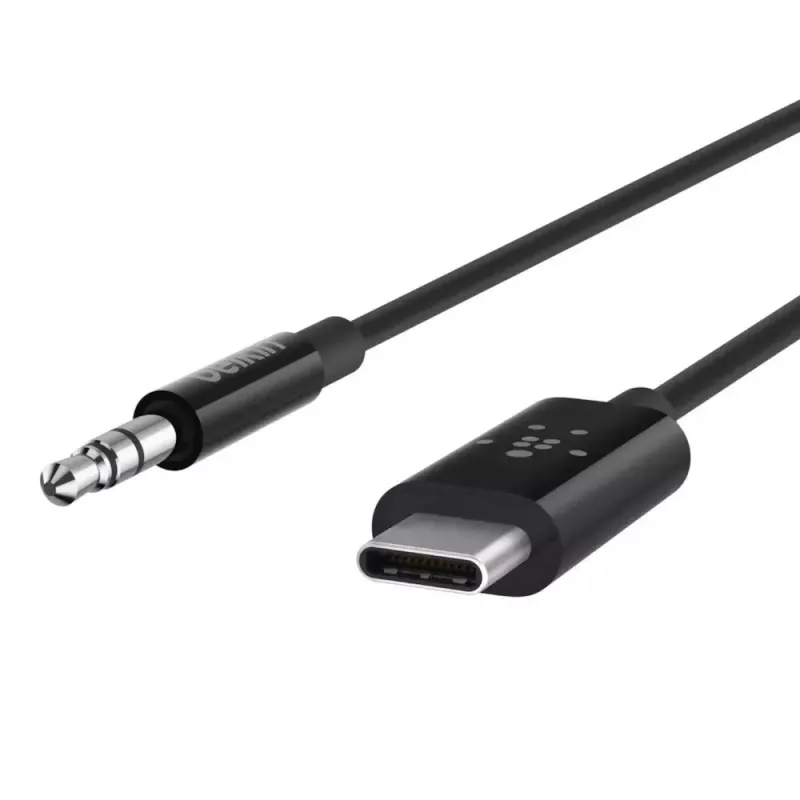 Audio laidas Belkin RockStar 3,5 mm su USB-C jungtimi