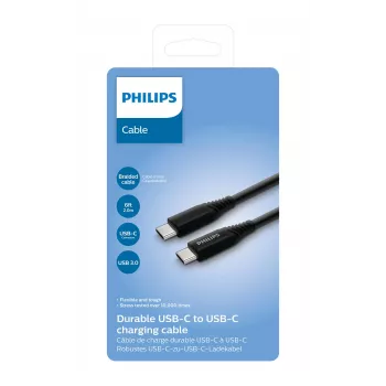 Philips PHIL-DLC5206C/00 USB laidas 2 m USB C juodas