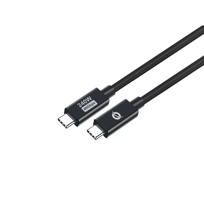 Conceptronic ETTA04B12 USB 4.0 Gen 3 C-C PD 3.1 240 W laidas 1,2 m, 48 V 5 A, 40 Gbps, E-Mark