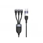 Conceptronic ETTA06B15 USB 3-in-1 PD 3.0 100W greito įkrovimo laidas 1,5 m, 20 V 5 A, 480 Mbps, E-Mark