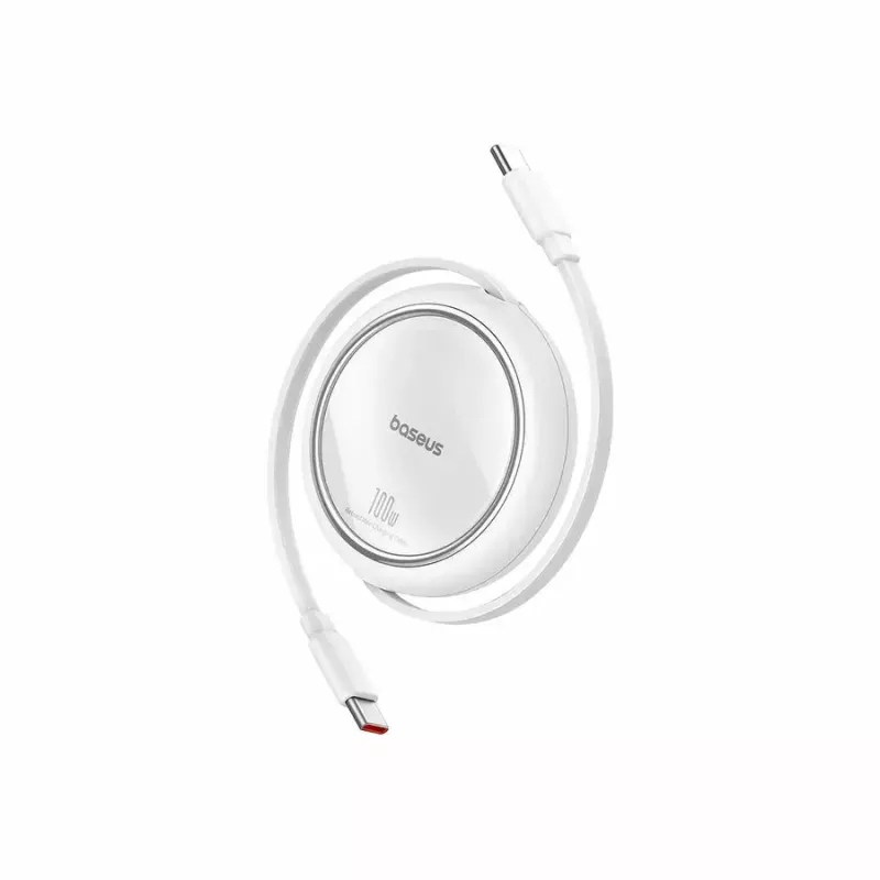 USB laidas Baseus Free2Pull 1m USB C baltas