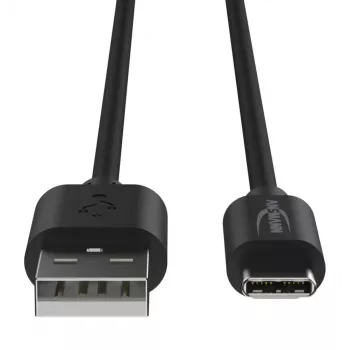 ANSMANN 1700-0130 USB laidas, 1 m, USB A – USB C, juodas