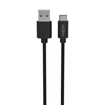 ANSMANN 1700-0130 USB laidas, 1 m, USB A – USB C, juodas