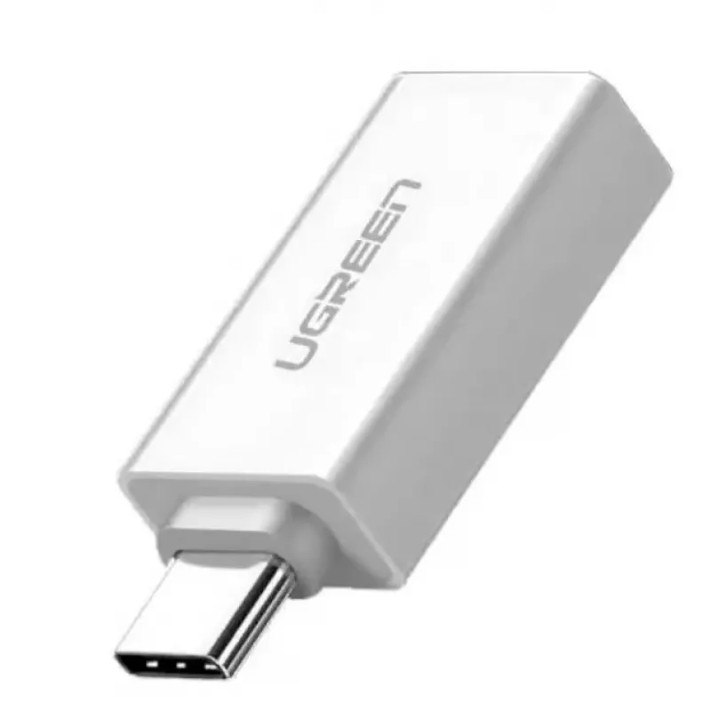 Ugreen 30155 laido lyties adapteris USB-A USB-C baltas