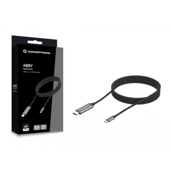 Conceptronic USB-C į HDMI kabelis, kištukas-kištukas, 4K 60Hz, 2 m, USB Type-C, HDMI, kištukas, kištukas, tiesus