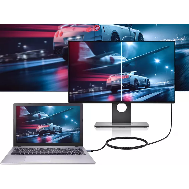 Conceptronic USB-C į HDMI kabelis, kištukas-kištukas, 4K 60Hz, 2 m, USB Type-C, HDMI, kištukas, kištukas, tiesus
