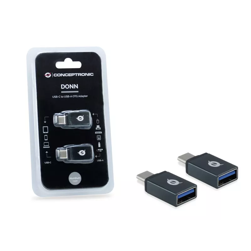 USB-C į USB-A OTG adapterių rinkinys (2 vnt.) Conceptronic DONN03G