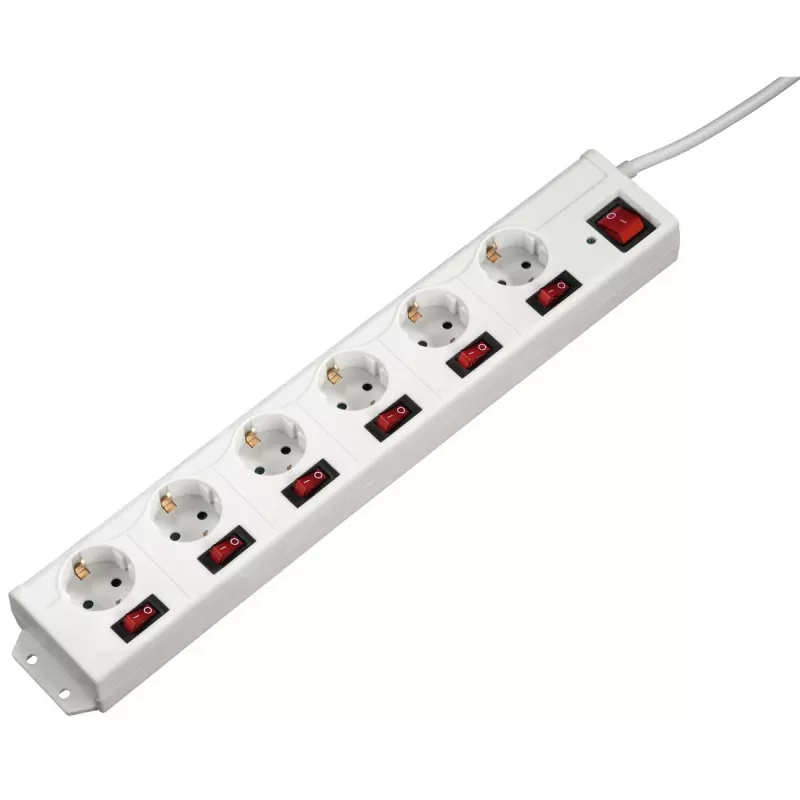 Hama 137239 maitinimo ilgintuvas 1,4 m 6 kintamosios srovės lizdai (-ų) Vidinis Baltas