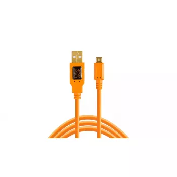USB kabelis Tether Tools CU5430ORG 4,6 m USB A - Micro-USB B oranžinis