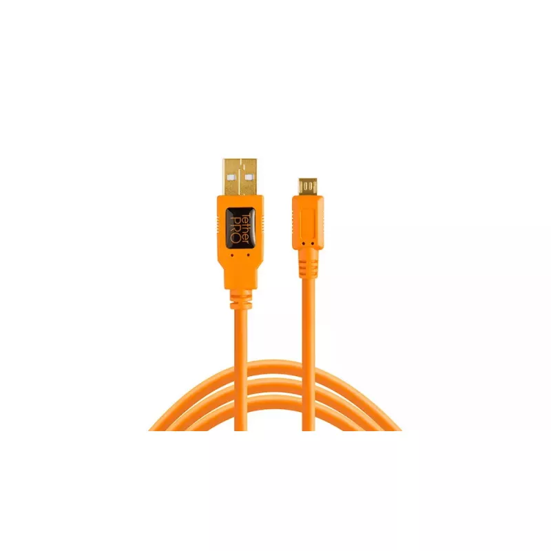 USB kabelis Tether Tools CU5430ORG 4,6 m USB A - Micro-USB B oranžinis