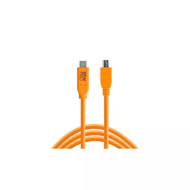 USB kabelis Tether Tools CUC2515-ORG 4,6 m USB C Micro-USB B oranžinis