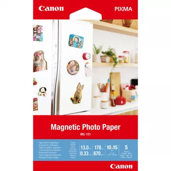 Canon MG-101 magnetinis foto popierius, 4x6 col., 5 lapai