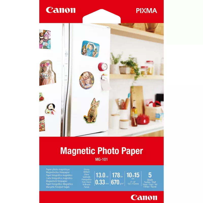 Canon MG-101 magnetinis foto popierius, 4x6 col., 5 lapai