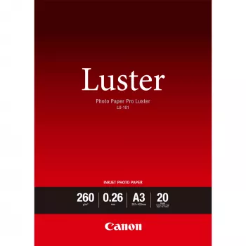 Canon LU-101 Luster Photo Paper Pro A3 - 20 lapų, satininis, 260 g/m², baltas, 260 µm, 10 - 35 °C, 10 - 35 °C