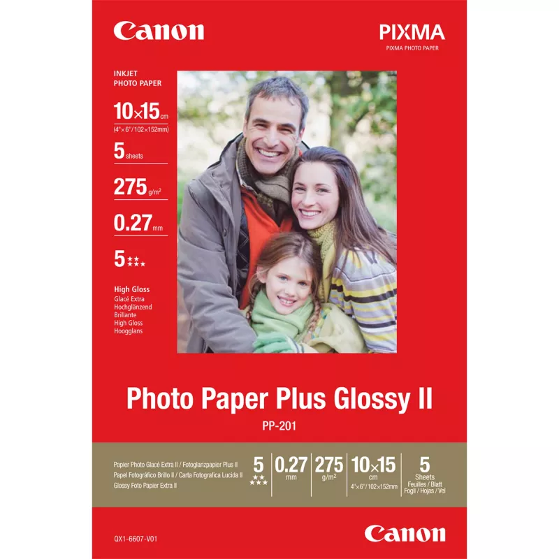 Canon PP-201 Glossy II fotopopierius Plus 10x15 cm - 5 lapai