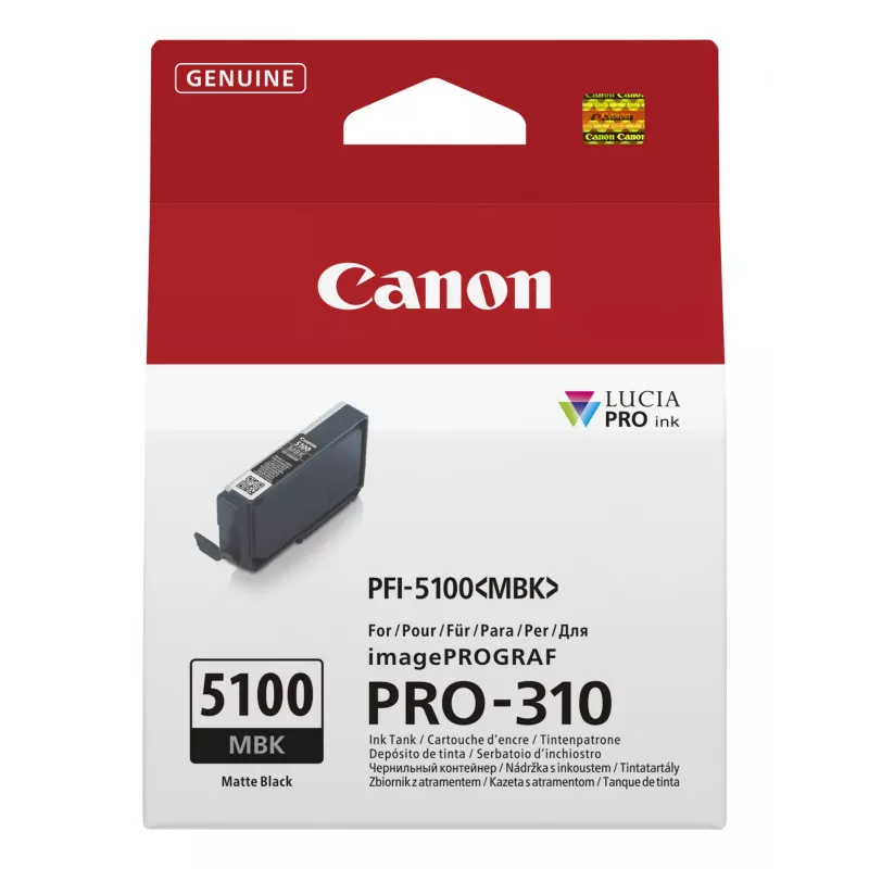 Canon PFI-5100 MBK rašalo kasetė 1 vnt. Originali Matinė juoda