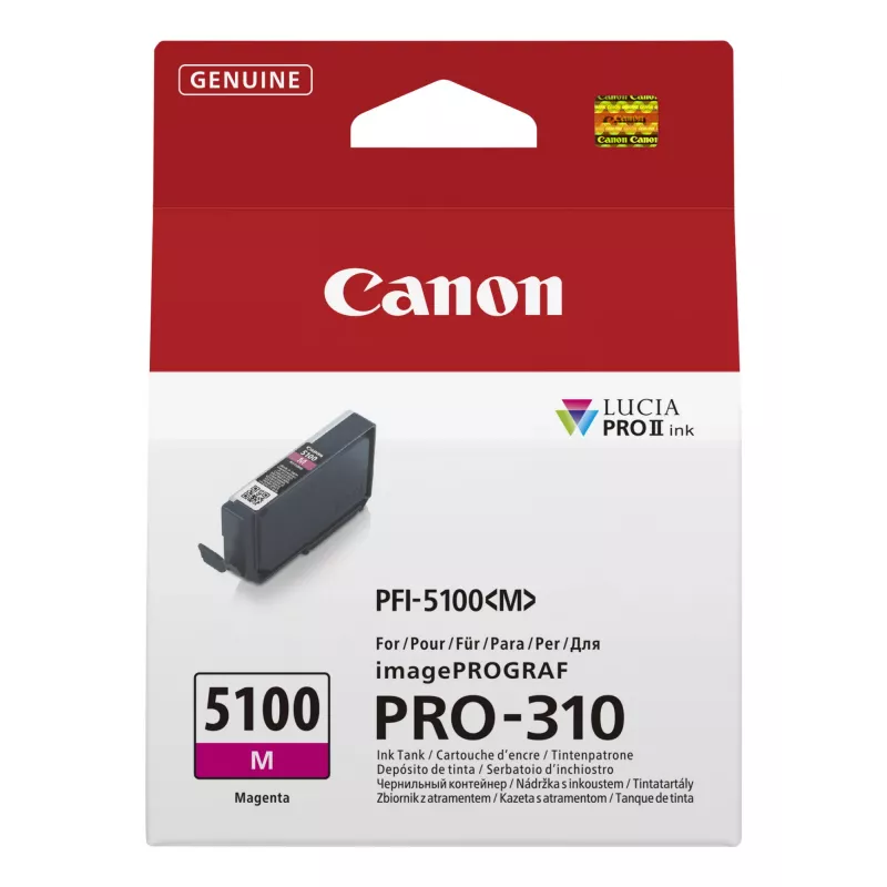 Canon PFI-5100 M rašalo kasetė 1 vnt. Originali Magenta