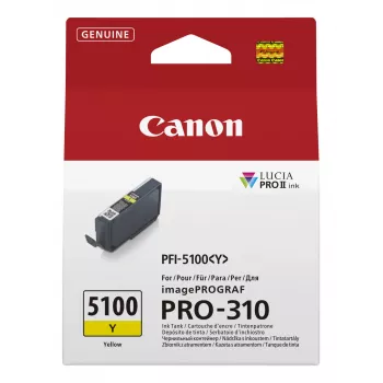 Canon PFI-5100 Y rašalo kasetė 1 vnt. Originali Geltona