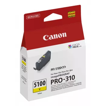 Canon PFI-5100 Y rašalo kasetė 1 vnt. Originali Geltona