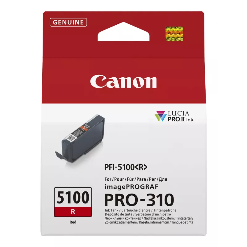Canon PFI-5100 R rašalo kasetė 1 vnt. Originali raudona