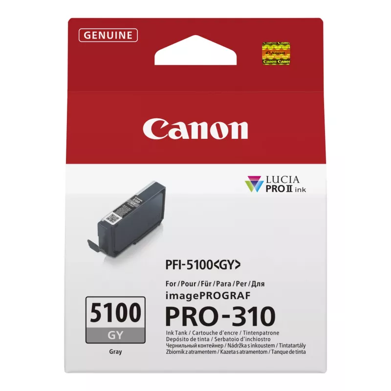 Canon PFI-5100 GY rašalo kasetė 1 vnt. Originali Pilka