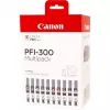 Canon PFI-300 rašalo kasetė 10 vnt. Originali Juoda, Mėlyna, Žalsvai mėlyna, Pilka, Purpurinė, Foto juoda, Foto purpurinė, Raudona, Geltona