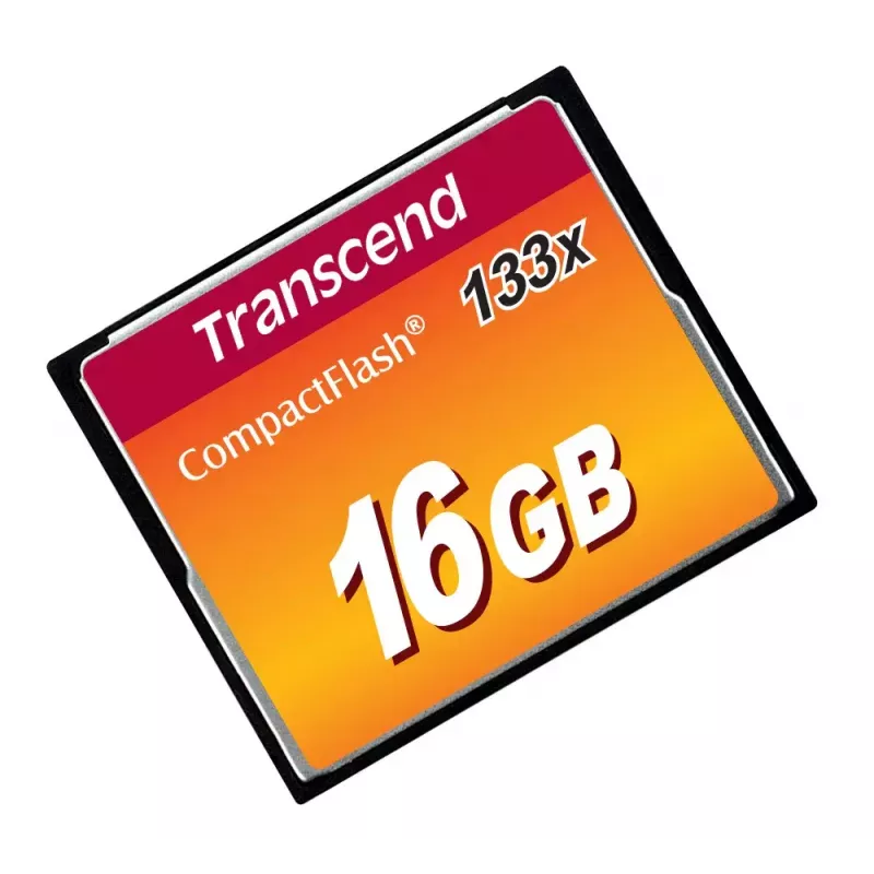 „CompactFlash“ kortelė „Transcend TS16GCF133“ 16 GB, 50 MB/s skaitymo, 20 MB/s rašymo