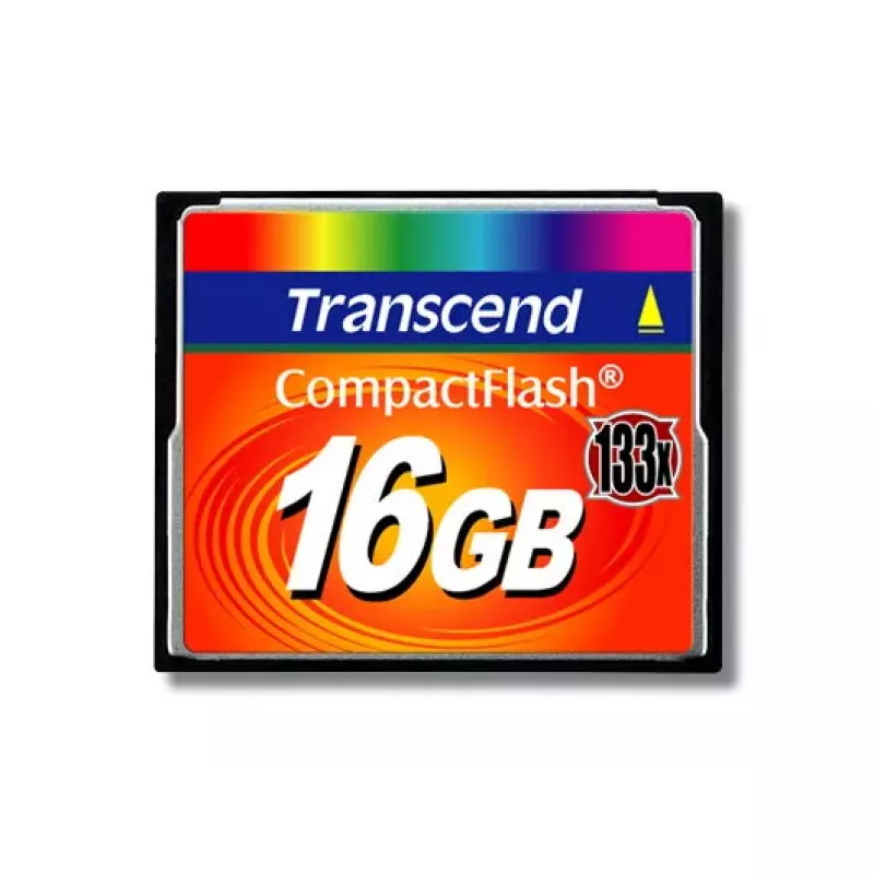 „CompactFlash“ kortelė „Transcend TS16GCF133“ 16 GB, 50 MB/s skaitymo, 20 MB/s rašymo