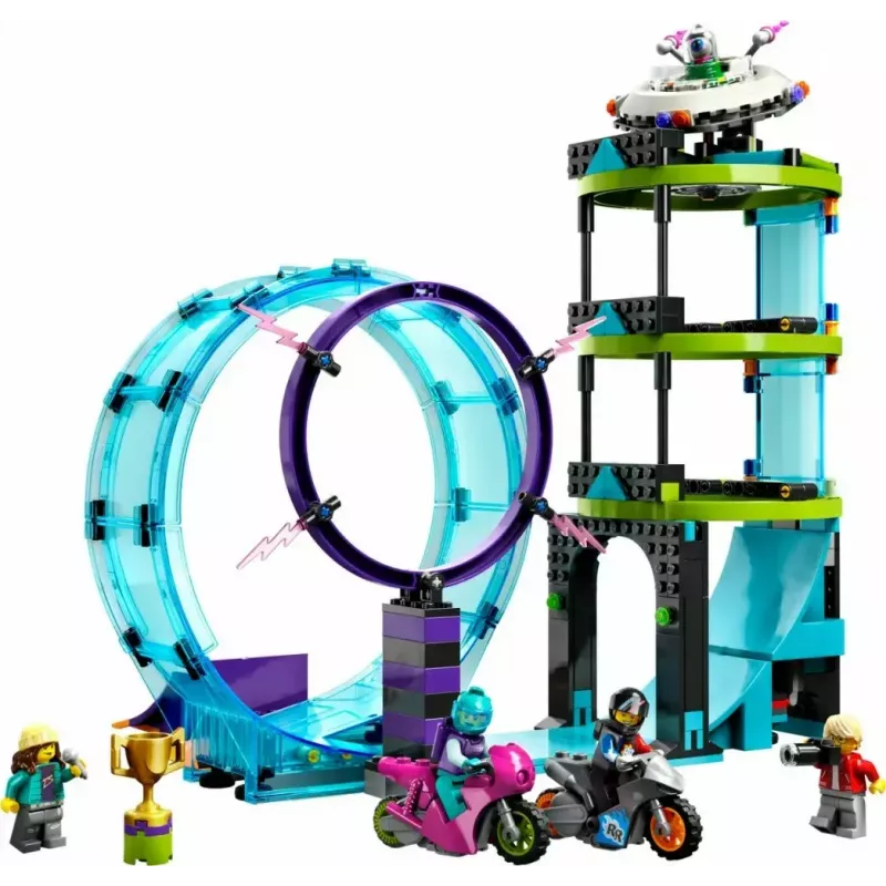 LEGO rinkinys LEGO City Stuntz 60361 Ultimate Stunt Riders Challenge — triukų motociklų žaidimo rinkinys