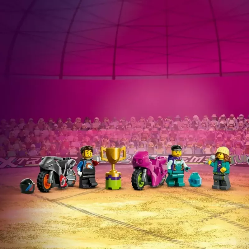 LEGO rinkinys LEGO City Stuntz 60361 Ultimate Stunt Riders Challenge — triukų motociklų žaidimo rinkinys