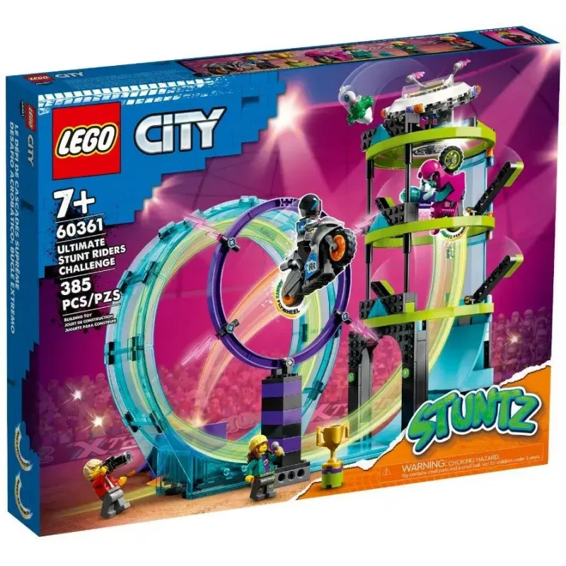 LEGO rinkinys LEGO City Stuntz 60361 Ultimate Stunt Riders Challenge — triukų motociklų žaidimo rinkinys
