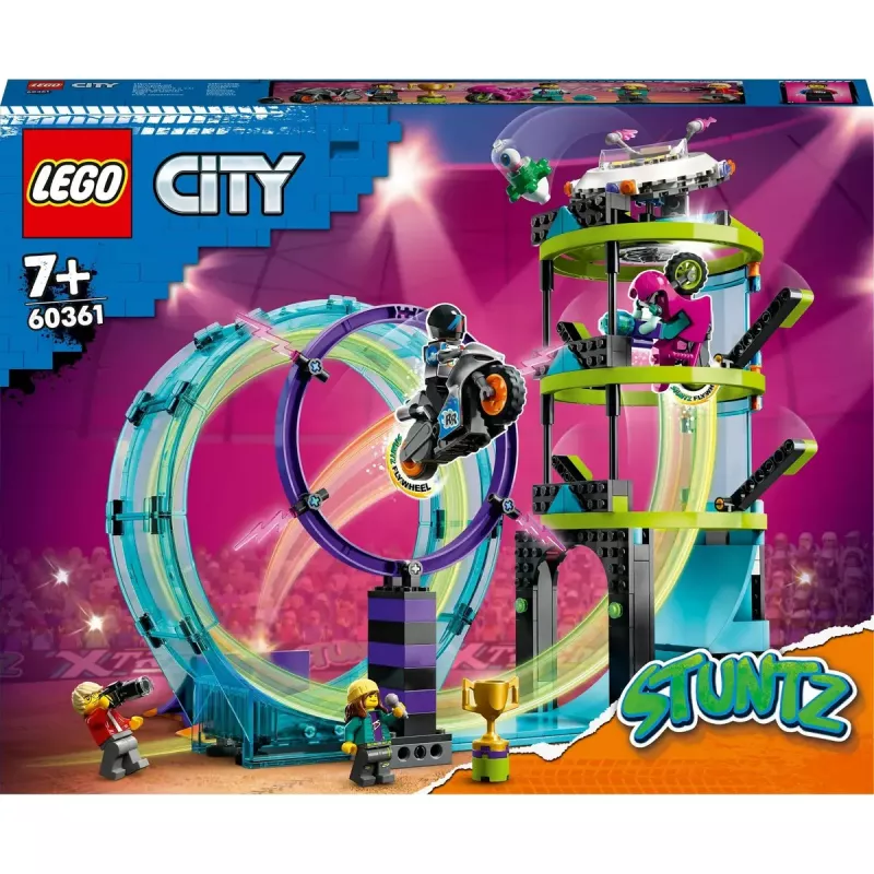 LEGO rinkinys LEGO City Stuntz 60361 Ultimate Stunt Riders Challenge — triukų motociklų žaidimo rinkinys