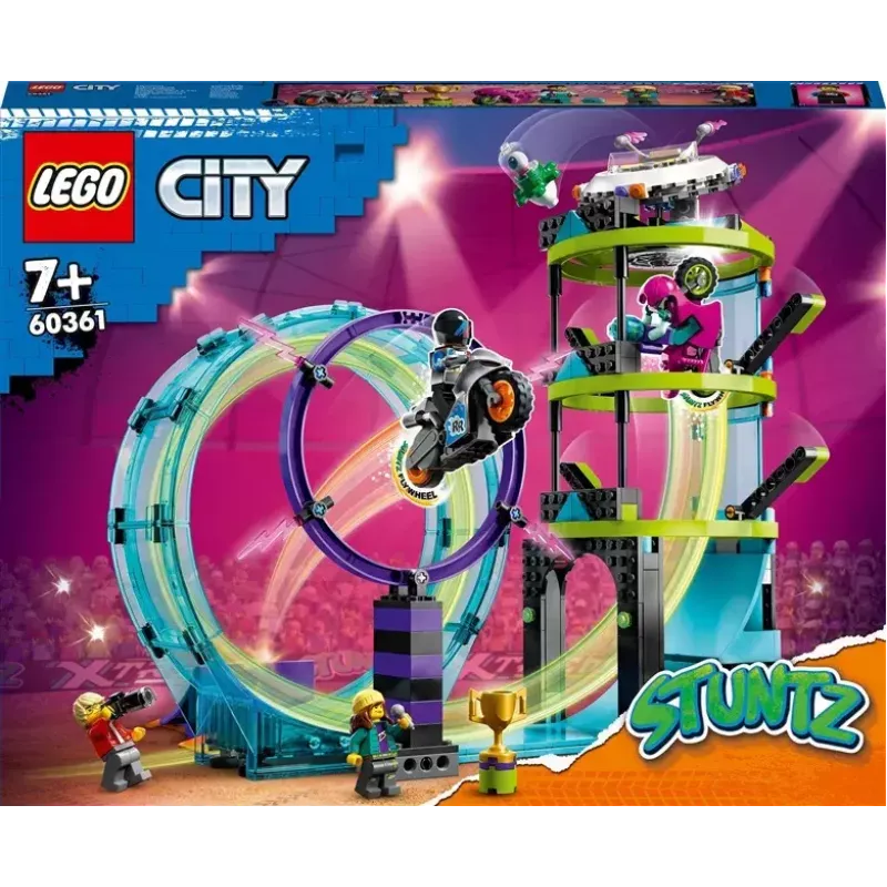 LEGO rinkinys LEGO City Stuntz 60361 Ultimate Stunt Riders Challenge — triukų motociklų žaidimo rinkinys
