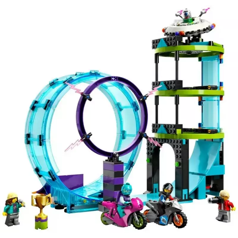 LEGO rinkinys LEGO City Stuntz 60361 Ultimate Stunt Riders Challenge — triukų motociklų žaidimo rinkinys