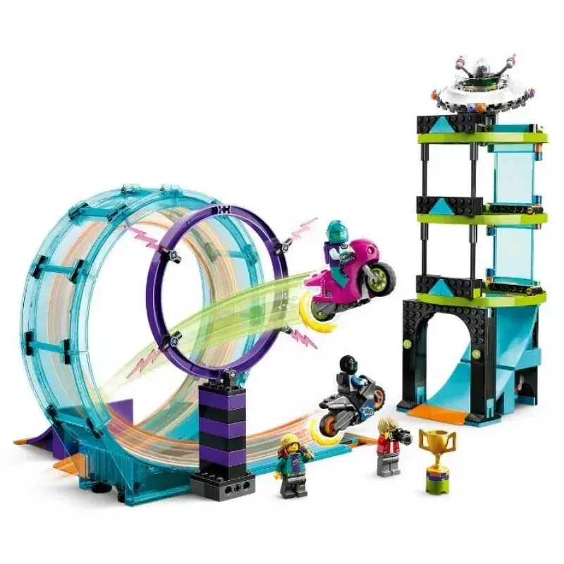 LEGO rinkinys LEGO City Stuntz 60361 Ultimate Stunt Riders Challenge — triukų motociklų žaidimo rinkinys