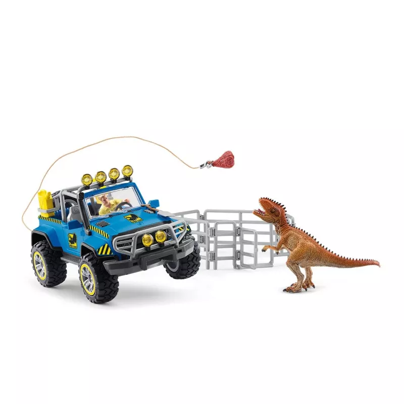 “Schleich” dinozaurai. Visureigis su dinozaurų postu, dinozaurai ir ugnikalnis, tyrimų stotis, 4 m., įvairiaspalvis, plastikas